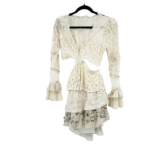 Loveshackfancy Floral Print Karine Mini Dress Magnolia Tea Size XS/S NWOT - Picture 9 of 12